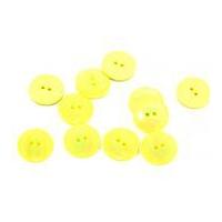 Dill Pearlised Two Step Round Buttons 20mm Lemon Yellow