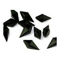 dill crystal rock shaped toggle buttons 20mm black