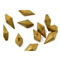 dill crystal rock shaped toggle buttons 20mm gold