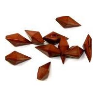 Dill Crystal Rock Shaped Toggle Buttons 20mm Brown