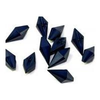 dill crystal rock shaped toggle buttons 20mm navy blue