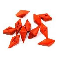 dill crystal rock shaped toggle buttons 20mm orange