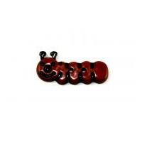 Dill Caterpillar Shape Childrens Buttons 30mm Black & Brown
