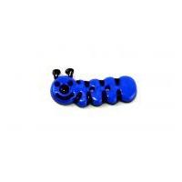 Dill Caterpillar Shape Childrens Buttons 30mm Black & Blue