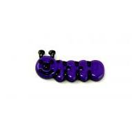 Dill Caterpillar Shape Childrens Buttons 30mm Black & Purple