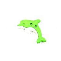 Dill Novelty Dolphin Shape Buttons 30mm Green