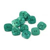 dill marble finish square buttons 25mm turquoise