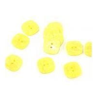 Dill Marble Finish Square Buttons 25mm Lemon Yellow