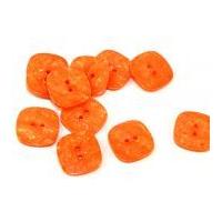 Dill Marble Finish Square Buttons 25mm Apricot Orange