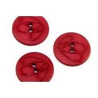 Dill Round Embossed Swirl Buttons 32mm Wine