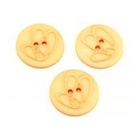 Dill Round Embossed Swirl Buttons 32mm Peach