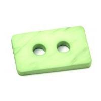 Dill Large Textured Rectangle Buttons 40mm Light Green