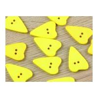 Dill Irregular Heart Shape 2 Hole Plastic Buttons Yellow