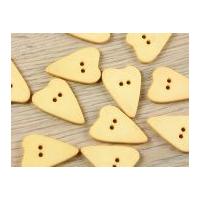 dill irregular heart shape 2 hole plastic buttons buttermilk