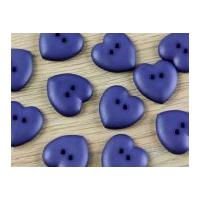 Dill Heart Shape 2 Hole Plastic Buttons Mauve