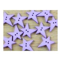 dill irregular star shape 2 hole plastic buttons lilac