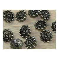 dill round decorative metal shank buttons