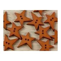 dill irregular star shape 2 hole plastic buttons tan brown