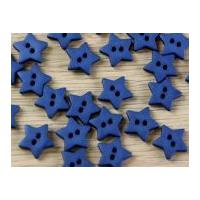 Dill Star Shape 2 Hole Plastic Buttons Teal