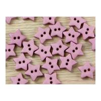 dill star shape 2 hole plastic buttons dusky pink