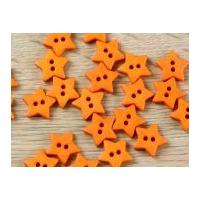 Dill Star Shape 2 Hole Plastic Buttons Orange