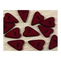 Dill Irregular Heart Shape 2 Hole Plastic Buttons Wine