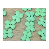 Dill Cloverleaf Shaped 2 Hole Buttons Mint Green