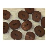 dill oval shimmer texture 2 hole buttons brown