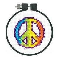 Dimensions Learn A Craft Counted Cross Stitch Kit Rainbow Peace
