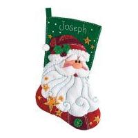 Dimensions Feltworks Stitching Kit Stocking, Sequined Santa