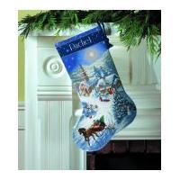 Dimensions Cross Stitch Kit Stocking, Sleigh Ride At Dusk