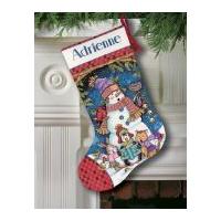 dimensions counted cross stitch kit stocking cute carolers