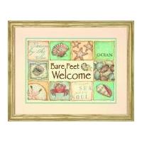 Dimensions Stamped Cross Stitch Kit Bare Feet Welcome
