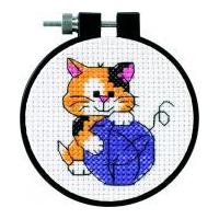 Dimensions Learn A Craft Counted Cross Stitch Kit Cute Kitty
