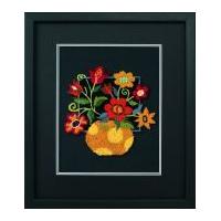 Dimensions Punch Needle Embroidery Kit Floral On Black