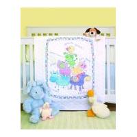 Dimensions Baby Hugs Stitching Kit Stamped Quilt Farm Friends
