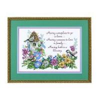 Dimensions Stamped Cross Stitch Kit Flowery Verse