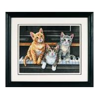 Dimensions Stamped Cross Stitch Kit Meowsical Trio