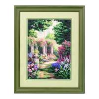 dimensions counted cross stitch kit floral retreat