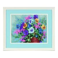 Dimensions No Count Cross Stitch Kit Pansy Profusion