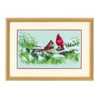 Dimensions Counted Cross Stitch Kit Winter Cardinals