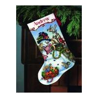 Dimensions Counted Cross Stitch Kit Snowman Gathering Stocking