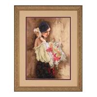 Dimensions Cross Stitch Kit Woman with Bouquet