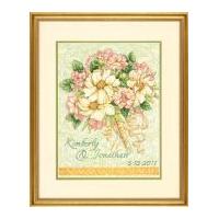 Dimensions Counted Cross Stitch Kit Wedding Record Bouquet