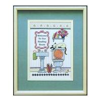 dimensions stamped cross stitch kit reading room welcome