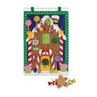 dimensions feltworks stitching kit advent calendar gingerbread house