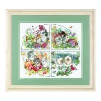 Dimensions Counted Cross Stitch Kit Four Seasons Kittens