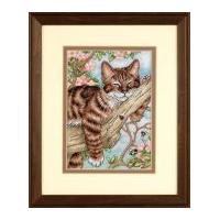 Dimensions Petite Counted Cross Stitch Kit Napping Kitten