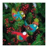 Dimensions Felt Applique Stitching Ornament Kit Whimsical Birds