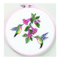 Dimensions Learn A Craft Counted Cross Stitch Kit Hummingbird Duo